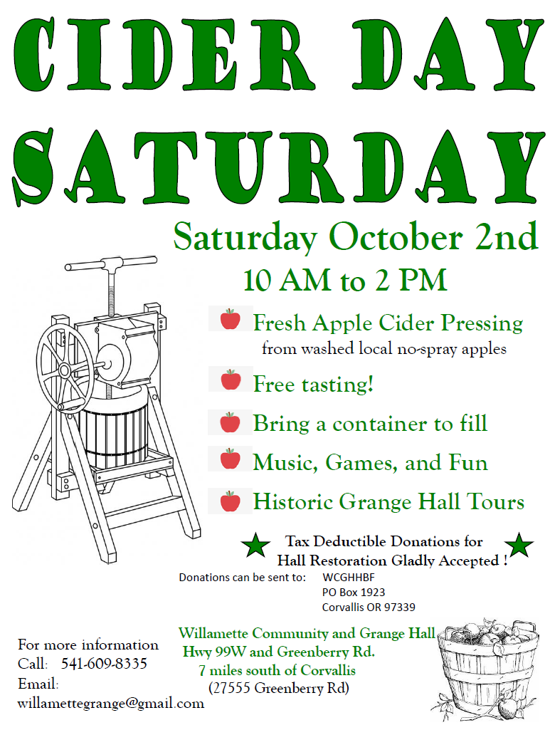 Cider Day Saturday 2021